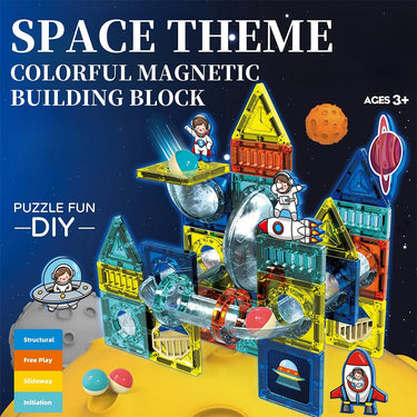 DIY SPACE MAGNETIC PIPELINE BUILDING BLOCKS - 68 PIECES